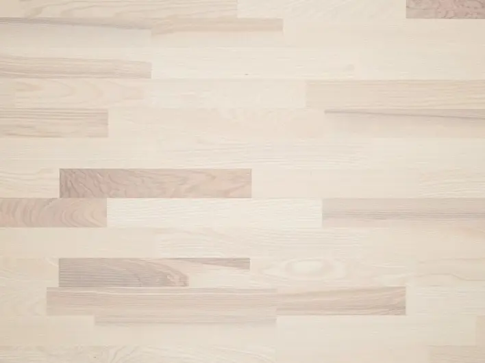 Timberman Parket - 3-stav Ask, Accent borstad, vit -