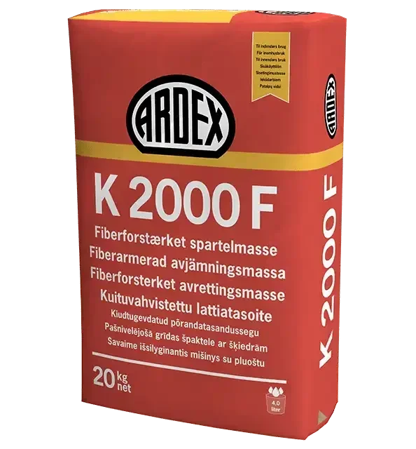 Ardex K 2000 F, fiberförstärkt spackelmassa 20 kg.