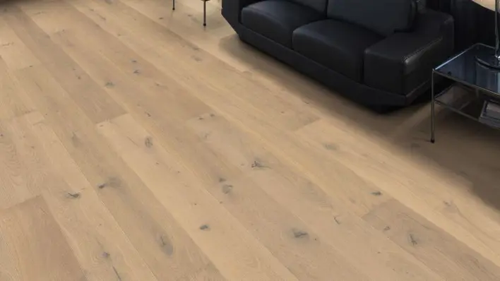 Haro plankgolv - Ek ljusvit Sauvage borstad nL+