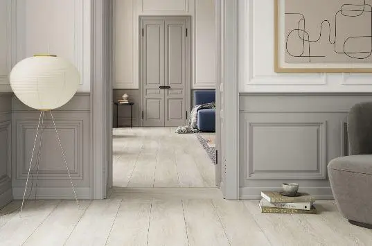 Moland Bastion Vinyl Wideplank, Kalkad ek, 220x1828 mm.