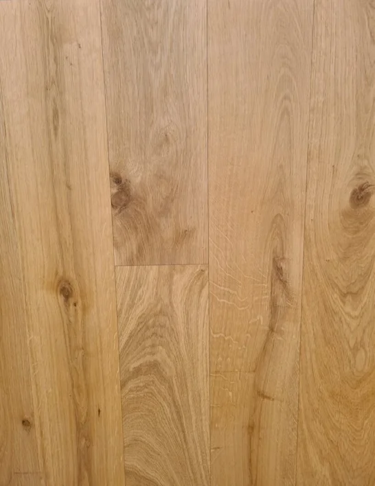 Ek plank Rustik Borstad mattlack
