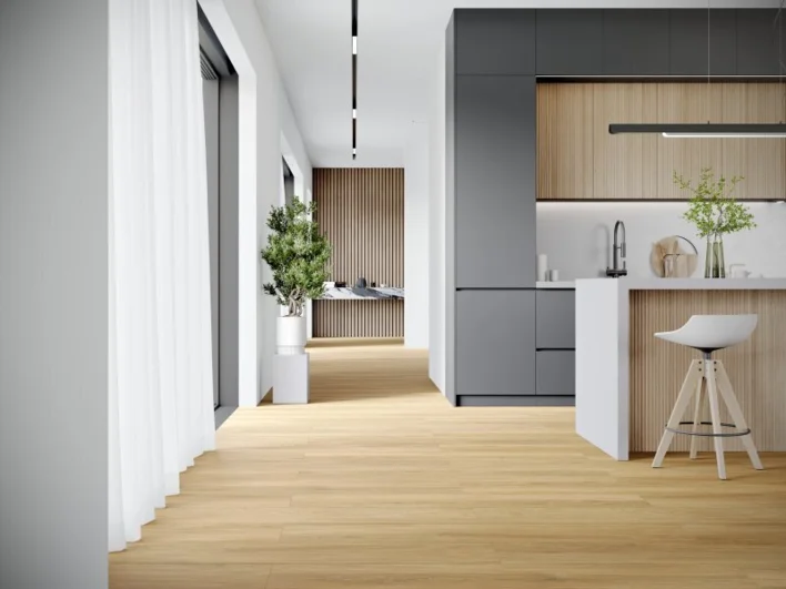 SPC vinyl klickgolv - Fiskben, Nature Oak P6004