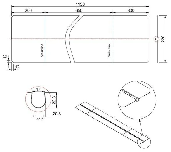 Värmefördelningsplatta till 38 mm. Klimagulv - GT Build Ø20 mm.